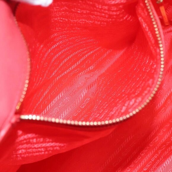 PRADA Hand Bag Nylon 2way Orange Gold Auth 115130 - Picture 12 of 16